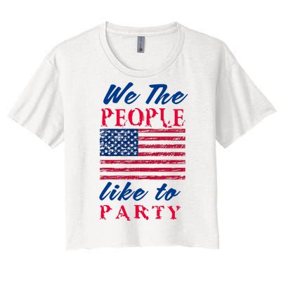 We The People Like To Party In The USA Women's Crop Top Tee