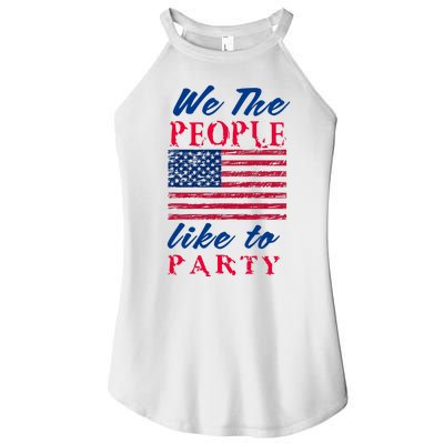 We The People Like To Party In The USA Women’s Perfect Tri Rocker Tank