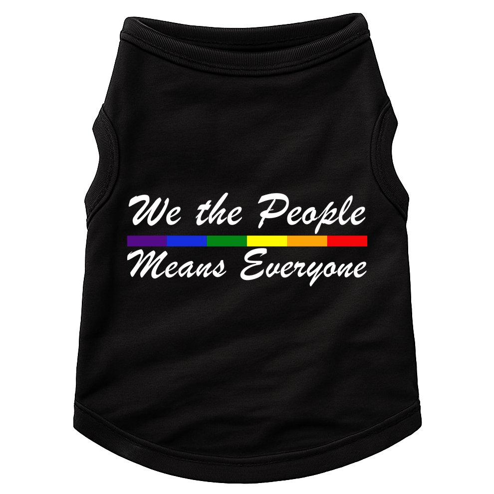 We The People Means Everyone LGBT Doggie Tank