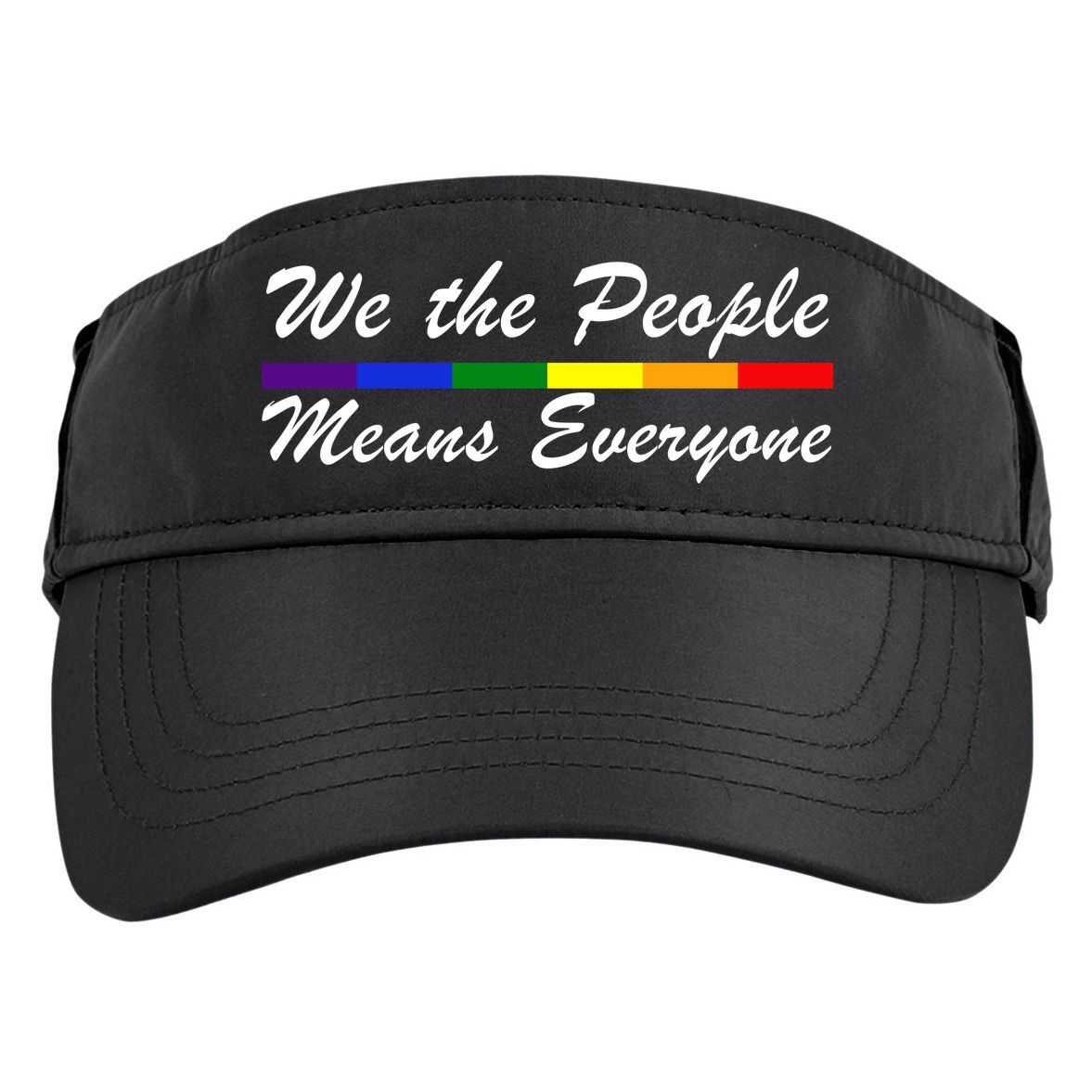 We The People Means Everyone LGBT Adult Drive Performance Visor