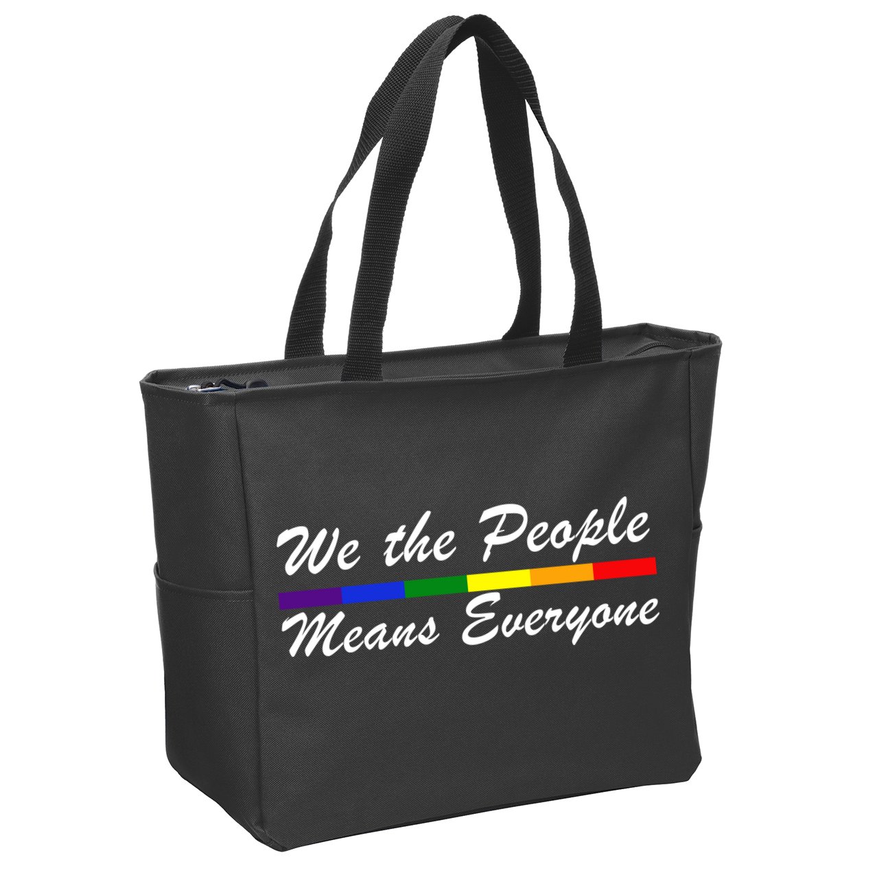 We The People Means Everyone LGBT Zip Tote Bag