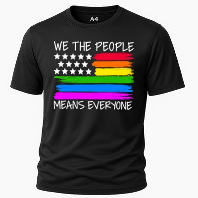 We The People Means Everyone Rainbow LGBT Flag Performance Shirt