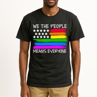 We The People Means Everyone Rainbow LGBT Flag Tall T-Shirt