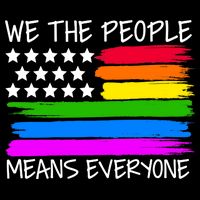 We The People Means Everyone Rainbow LGBT Flag Tall T-Shirt