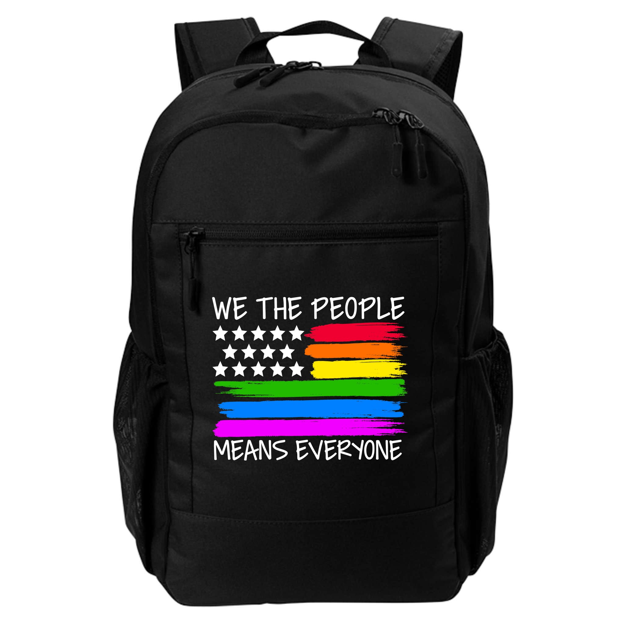 We The People Means Everyone Rainbow LGBT Flag Backpack