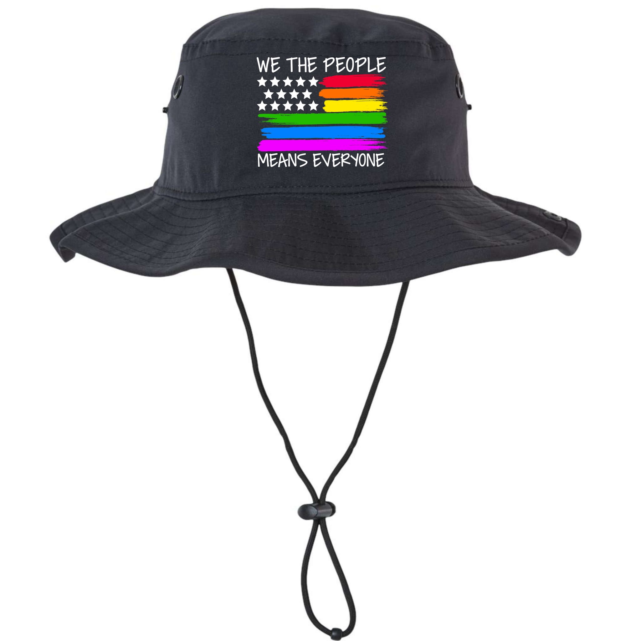 We The People Means Everyone Rainbow LGBT Flag Bucket Hat