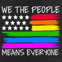 We The People Means Everyone Rainbow LGBT Flag 25L Jumbo Tote