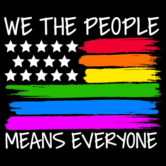 We The People Means Everyone Rainbow LGBT Flag Toddler T-Shirt