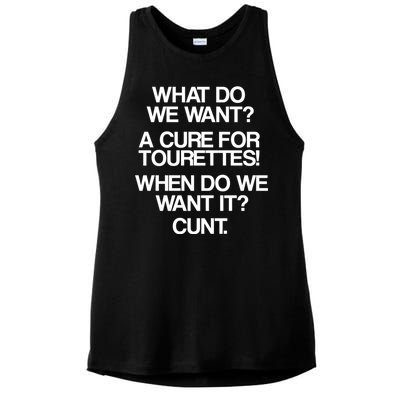 We Want A Cure For Tourettes Ladies PosiCharge Tri-Blend Wicking Tank