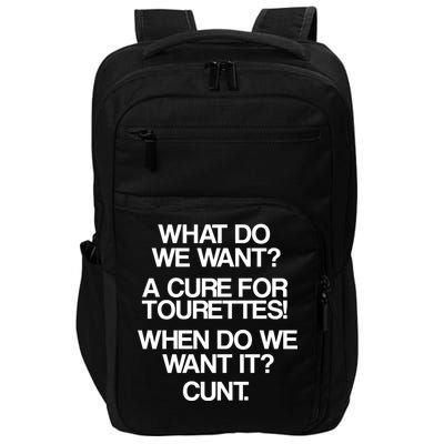 We Want A Cure For Tourettes Impact Tech Backpack