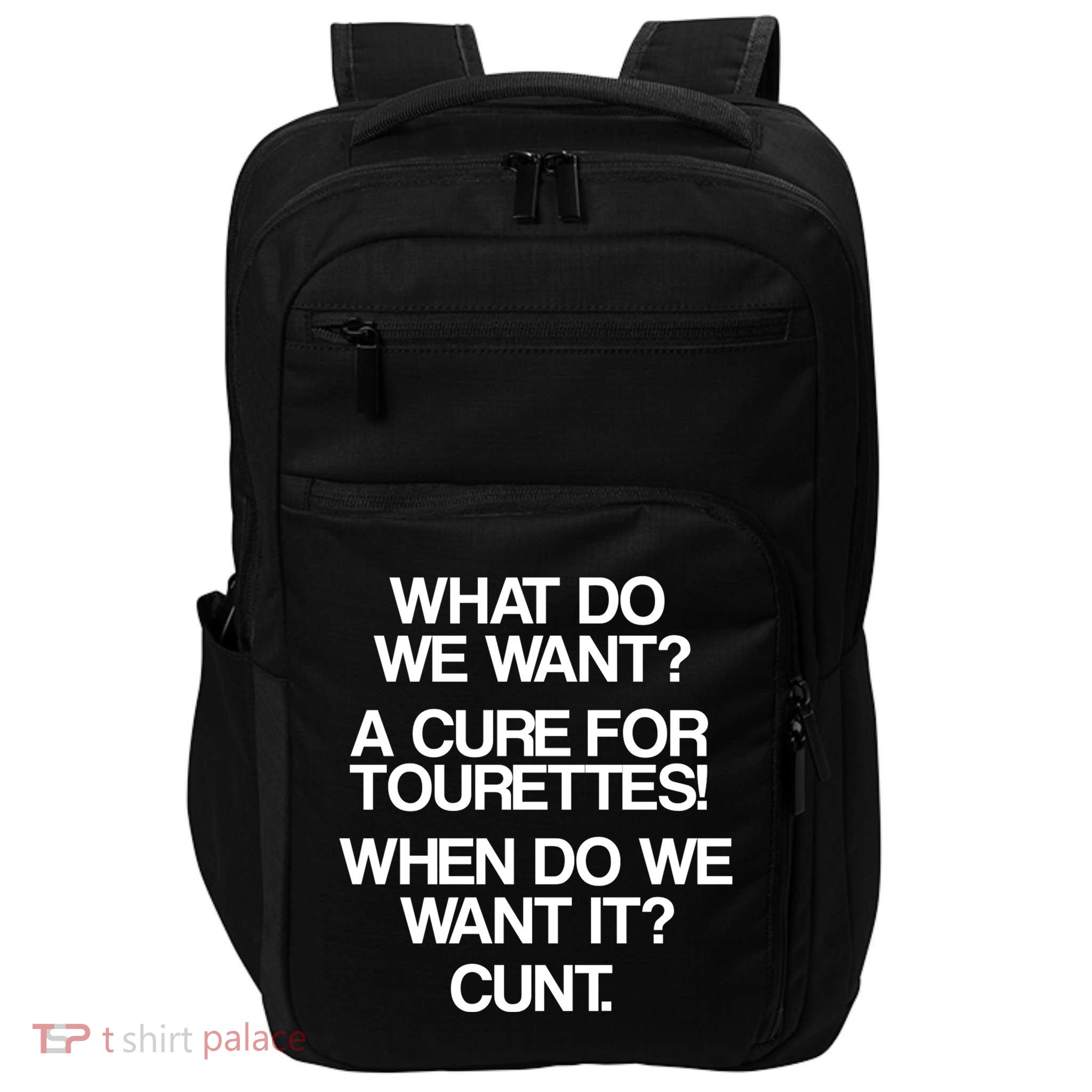 We Want A Cure For Tourettes Impact Tech Backpack