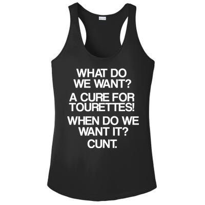 We Want A Cure For Tourettes Ladies PosiCharge Competitor Racerback Tank