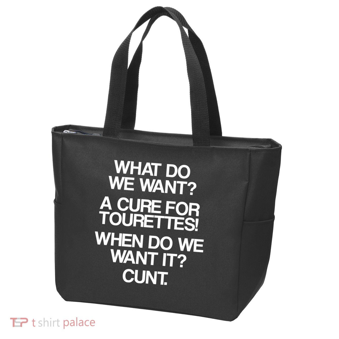 We Want A Cure For Tourettes Zip Tote Bag
