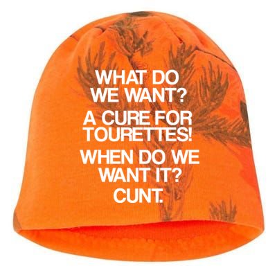 We Want A Cure For Tourettes Kati - Camo Knit Beanie