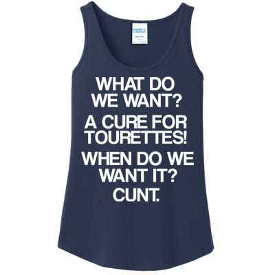 We Want A Cure For Tourettes Ladies Essential Tank