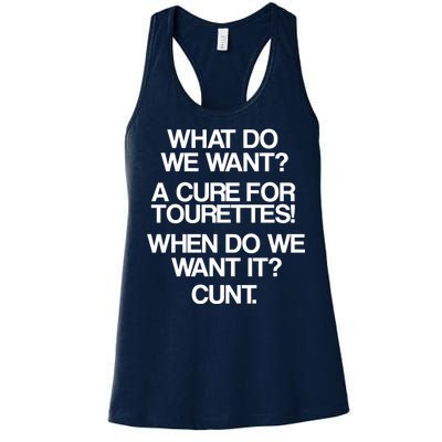 We Want A Cure For Tourettes Women's Racerback Tank