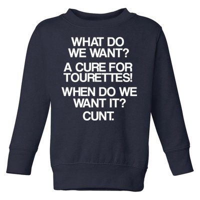 We Want A Cure For Tourettes Toddler Sweatshirt