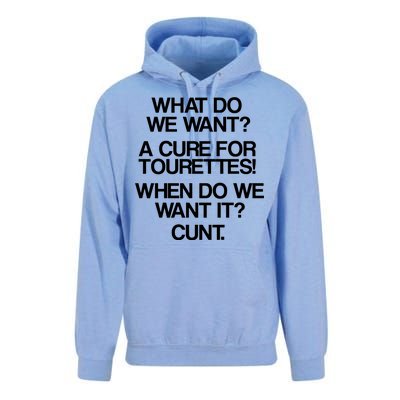 We Want A Cure For Tourettes Unisex Surf Hoodie