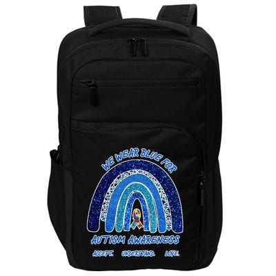 We War Blue For Autism Awareness Accept Understand Love Impact Tech Backpack