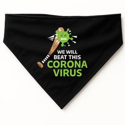 We Will Beat This Corona Virus Literal USA-Made Doggie Bandana