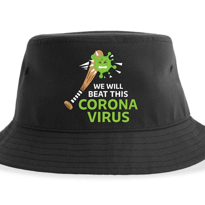 We Will Beat This Corona Virus Literal Sustainable Bucket Hat