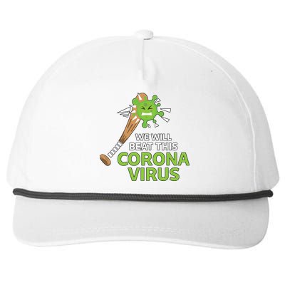 We Will Beat This Corona Virus Literal Snapback Five-Panel Rope Hat