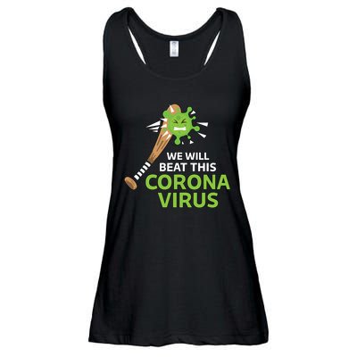 We Will Beat This Corona Virus Literal Ladies Essential Flowy Tank