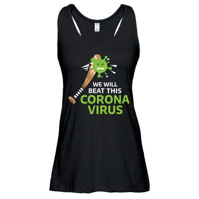 We Will Beat This Corona Virus Literal Ladies Essential Flowy Tank