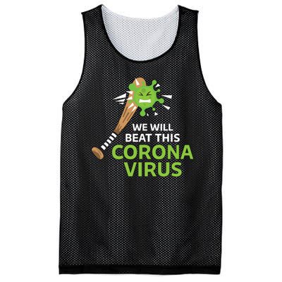 We Will Beat This Corona Virus Literal Mesh Reversible Basketball Jersey Tank