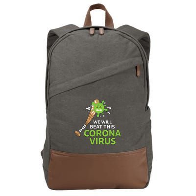We Will Beat This Corona Virus Literal Cotton Canvas Backpack