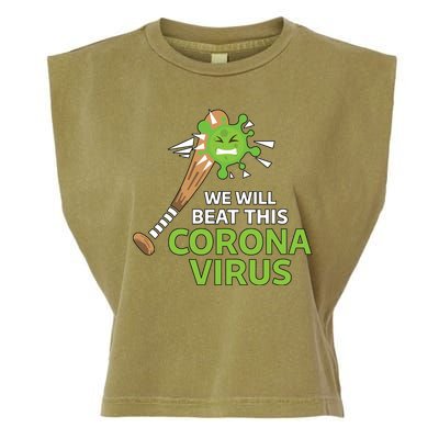 We Will Beat This Corona Virus Literal Garment-Dyed Women's Muscle Tee