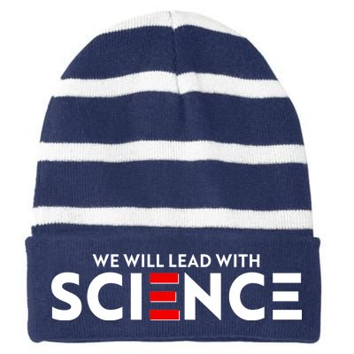 We Will Lead With SCIENCE Striped Beanie with Solid Band