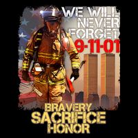 We Will Never Forget Bravery Sacrifice Honor 9-11-01 Impact Tech Backpack