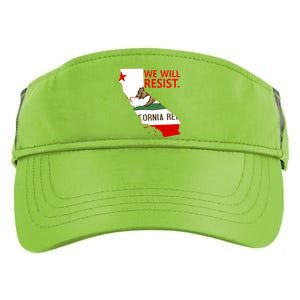 We Will Resist. California Flag Resistance Anti Trump Adult Drive Performance Visor