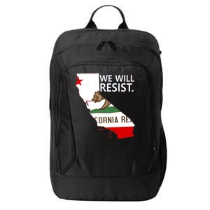 We Will Resist. California Flag Resistance Anti Trump City Backpack