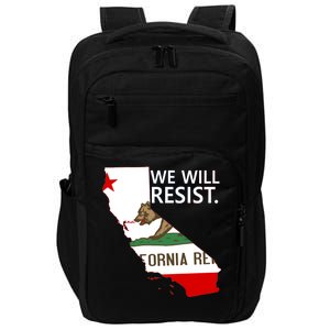 We Will Resist. California Flag Resistance Anti Trump Impact Tech Backpack