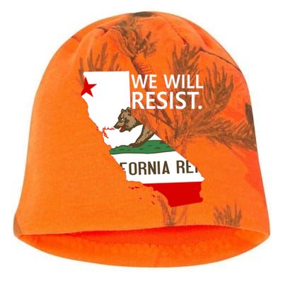 We Will Resist. California Flag Resistance Anti Trump Kati - Camo Knit Beanie