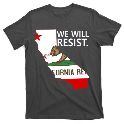 We Will Resist. California Flag Resistance Anti Trump T-Shirt