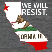 We Will Resist. California Flag Resistance Anti Trump T-Shirt