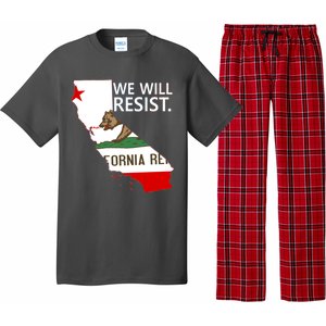 We Will Resist. California Flag Resistance Anti Trump Pajama Set