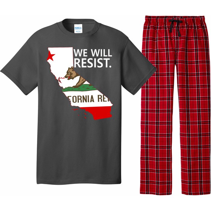 We Will Resist. California Flag Resistance Anti Trump Pajama Set