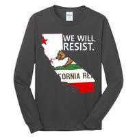 We Will Resist. California Flag Resistance Anti Trump Tall Long Sleeve T-Shirt