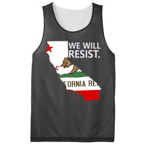 We Will Resist. California Flag Resistance Anti Trump Mesh Reversible Basketball Jersey Tank