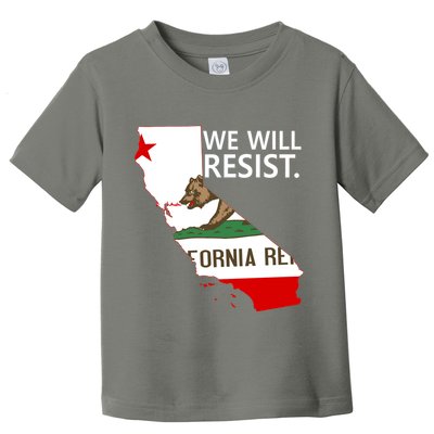 We Will Resist. California Flag Resistance Anti Trump Toddler T-Shirt