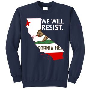 We Will Resist. California Flag Resistance Anti Trump Sweatshirt