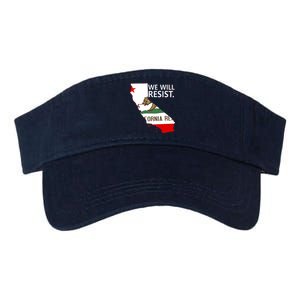 We Will Resist. California Flag Resistance Anti Trump Valucap Bio-Washed Visor