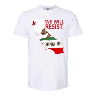 We Will Resist. California Flag Resistance Anti Trump Softstyle CVC T-Shirt