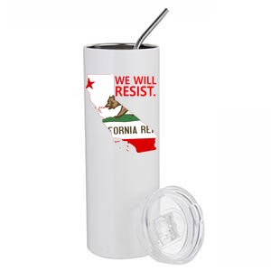 We Will Resist. California Flag Resistance Anti Trump Stainless Steel Tumbler