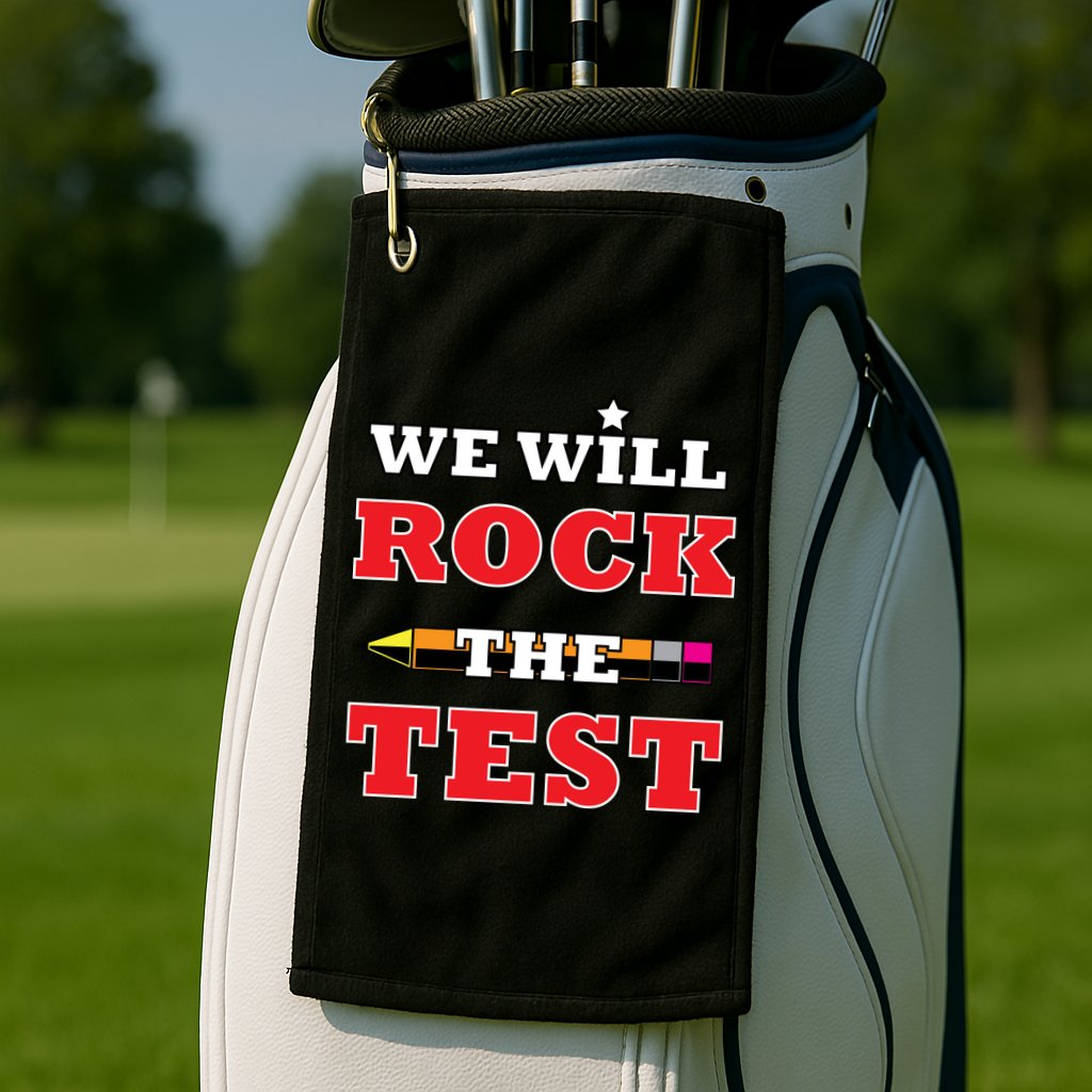 We Will Rock The Test Golf Towel