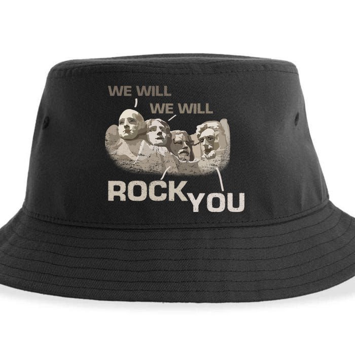 We Will Rock You Presidents Mt.Rushmore  Sustainable Bucket Hat